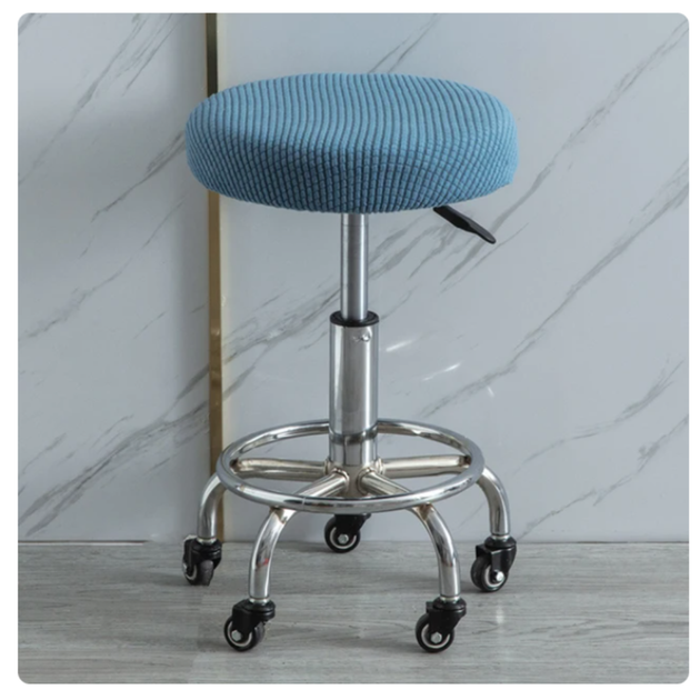 Круглий чохол на стілець Diana Textile Round Chair Ø 28-40 см, Блакитний - зображення 2