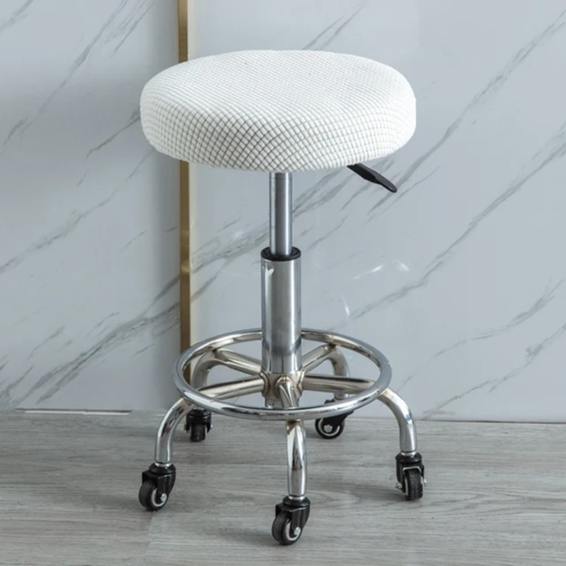 Круглий чохол на стілець Diana Textile Round Chair Ø 28-40 см, Білий - зображення 2