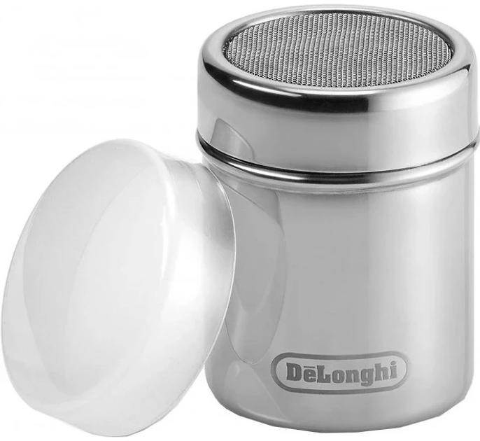 Shaker na kakao Delonghi srebrny 8 cm (8004399334274) - obraz 1