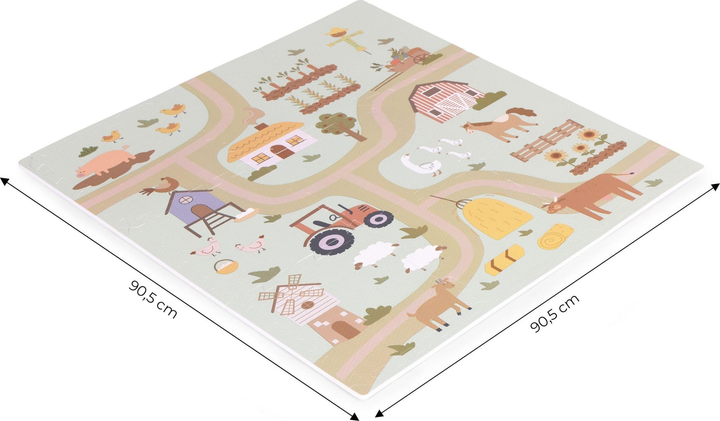 Mata piankowa dla dzieci Ecotoys Farma duża 90.5 x 90.5 cm ECOEVA019 (5905817003433) - obraz 4