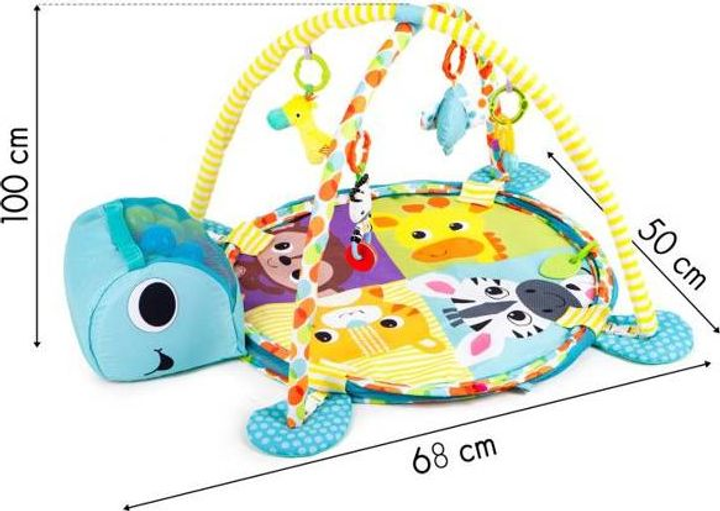 Mata edukacyjna dla dzieci Ecotoys duża Żółw 3 w 1 + piłki 88968 (5903089066552) - obraz 5