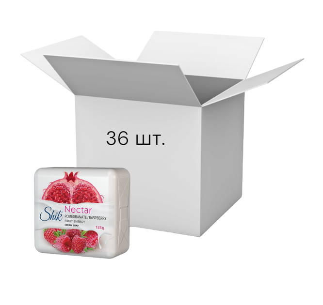 Упаковка крем-мыло Shik Nectar Гранат и малина, 125 гр х 36 шт. - Фото 1 Упаковка крем-мыло Shik Nectar Гранат и малина, 125 гр х 36 шт. - изображение 1