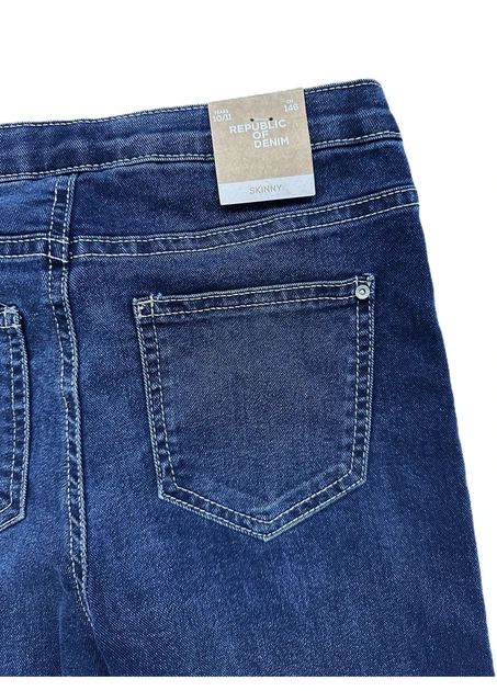 Джегінси-скінні дівчинки OVS Republic of Denim 2000-540 темно-сині 146см - Фото 5 Джегінси-скінні дівчинки OVS Republic of Denim 2000-540 темно-сині 146см - изображение 5