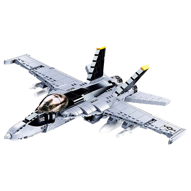Конструктор SLUBAN M38-B0928 Model Bricks Боевой самолет, 682 детали, в коробке - изображение 2
