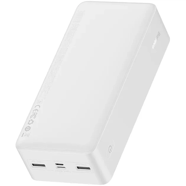 Зовнішній акумулятор Baseus 15W 30000mAh White (PPBD050202) - изображение 2