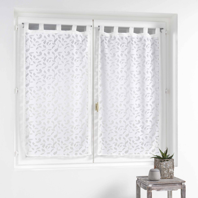 Набір фіранок Douceur d'interieur Manon на шлевках 60 x 160 см білий 2 шт (ZES3574386275675) - зображення 4