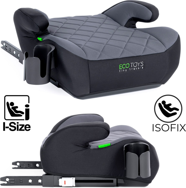 Fotelik samochodowy EcoToys siedzisko dla dzieci 125-150 cm C028 ISOFIX (5905817003617) - obraz 8