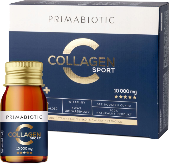 Probiotyk Primabiotic Collagen Sport do picia 10000 mg 30 ml x 30 szt (5904538691462) - obraz 1