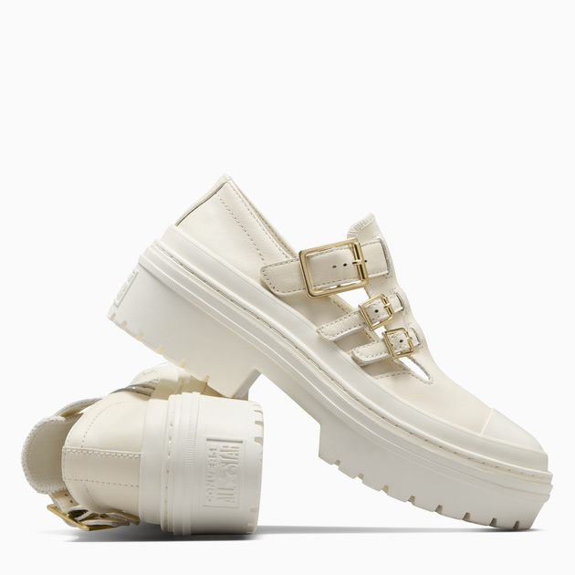Женские туфли кожаные Converse Chuck Taylor All Star Lugged Heel Mj A10617C 38 (7.5US) 24.5 см Khaki/Off White (194435312613) - изображение 7
