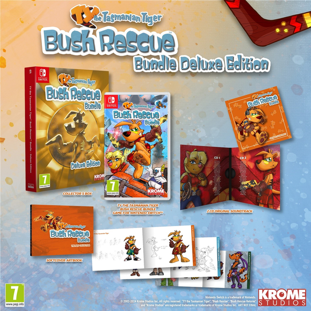 Гра Nintendo Switch TY the Tasmanian Tiger HD: Bush Rescue Bundle Deluxe Edition (Картридж) (5056635608819) - зображення 2