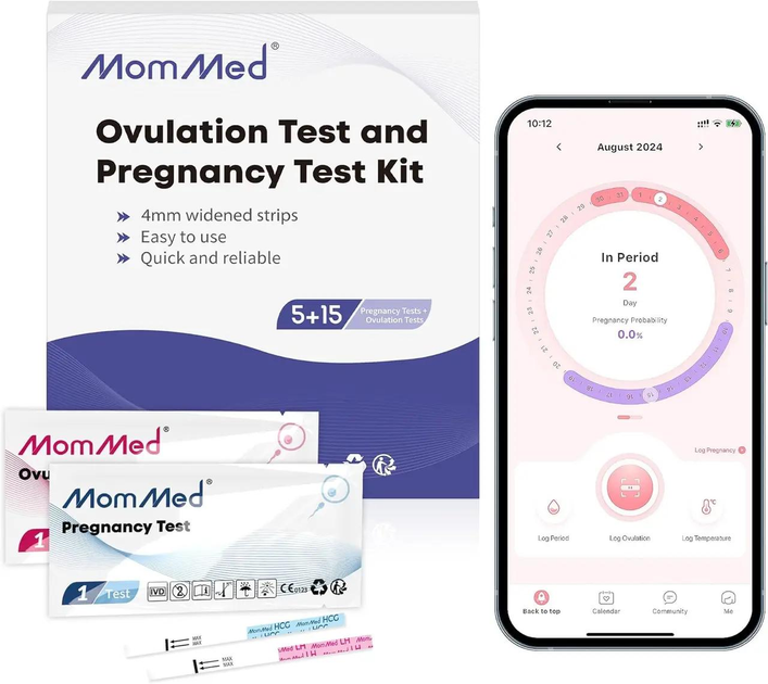 Набор тестов MomMed - 15 тестов на овуляцию, 5 тестов на беременность - изображение 1