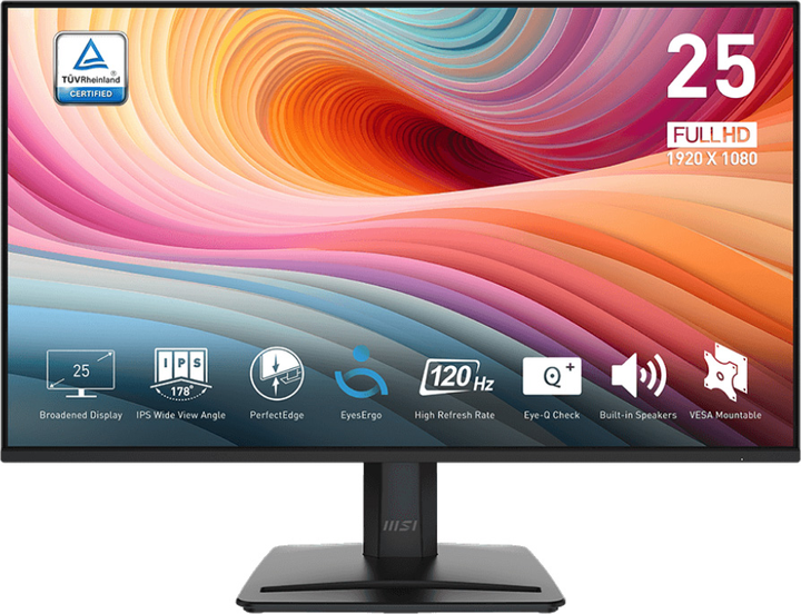 Монитор 25" MSI PRO MP251 E2 -- FHD IPS / 120Hz / 1ms (MPRT) / Adaptive Sync / EyesErgo / Anti-Flicker / Built-In Speaker 2W - изображение 1