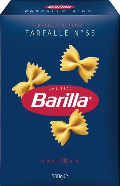 Макароны Barilla Farfalle №65 500 г - Фото 1 Макароны Barilla Farfalle №65 500 г - изображение 1