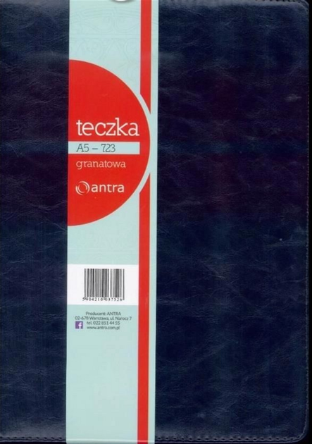 Папка з екошкіри Antra A5 723 Темно-синя (5904210037526) - зображення 3