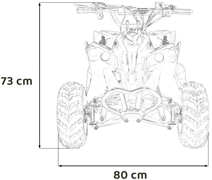 Квадроцикл Quad Ramiz бензиновий Renegade Hiperfect110CC Жовтий (5903864941586) - зображення 11