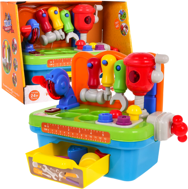 Multifunkcyjny Warsztat Sorter + Ruchome Narzędzia + Światła + Dźwięki + Akcesoria (5903864940183) - obraz 2