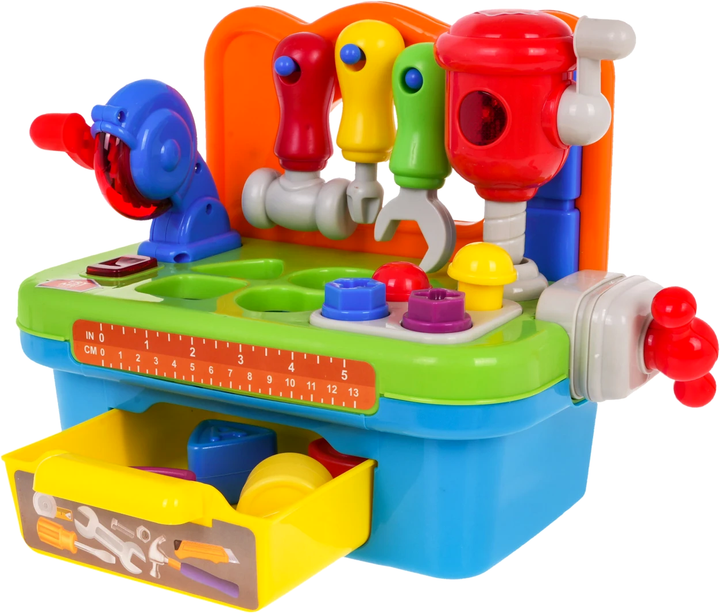 Multifunkcyjny Warsztat Sorter + Ruchome Narzędzia + Światła + Dźwięki + Akcesoria (5903864940183) - obraz 4