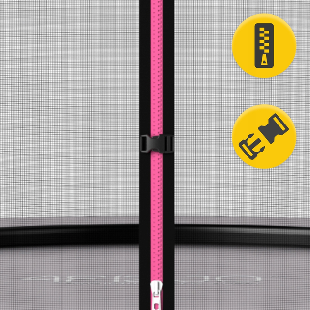 Батут із внутрішньою сіткою 4FIZJO PRO 10FT 312 см Black/Pink (P-5907739314604) - зображення 5