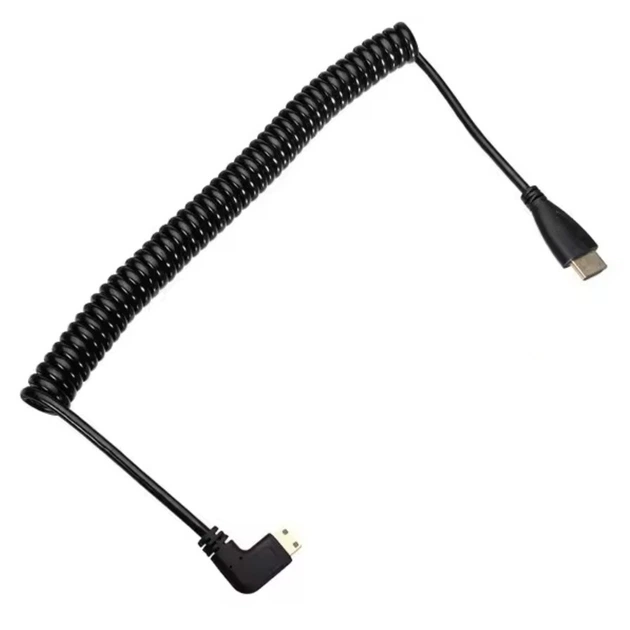 Кабель HDMI - Mini HDMI, лівий кутовий (50-140см) - Фото 1 Кабель HDMI - Mini HDMI, лівий кутовий (50-140см) - изображение 1