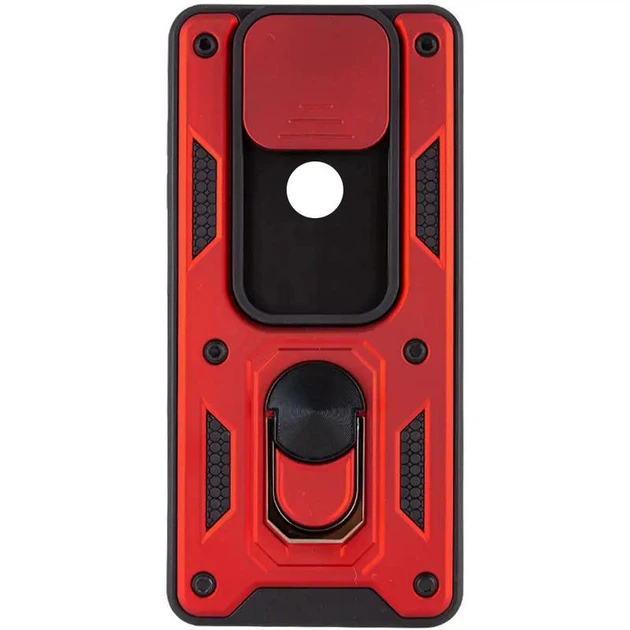 Протиударний чохол Armor Ring + захиcт камери для Xiaomi Redmi Note 9 case Simon червоний - изображение 2