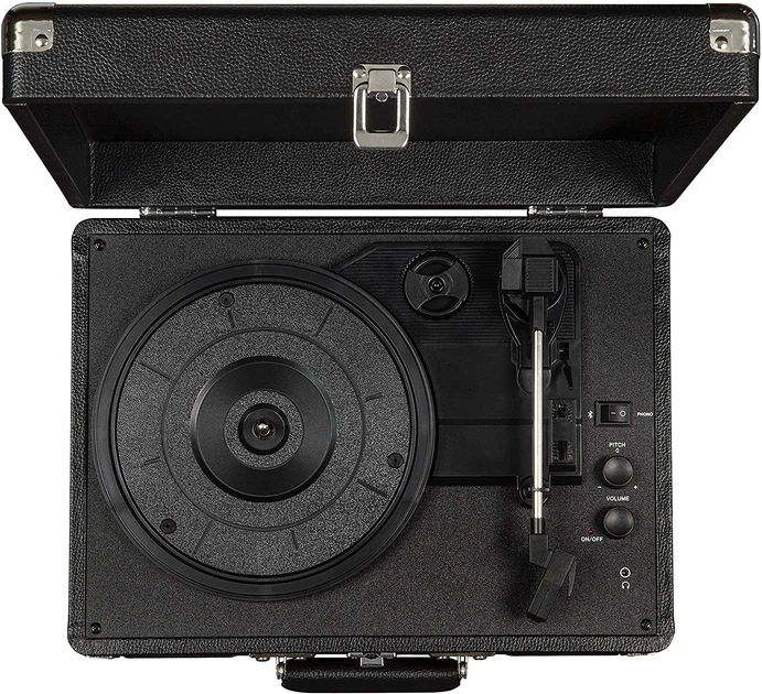 Програвач вінілу Crosley Cruiser Deluxe Black/Black c Bluetooth - Фото 5 Програвач вінілу Crosley Cruiser Deluxe Black/Black c Bluetooth - зображення 5