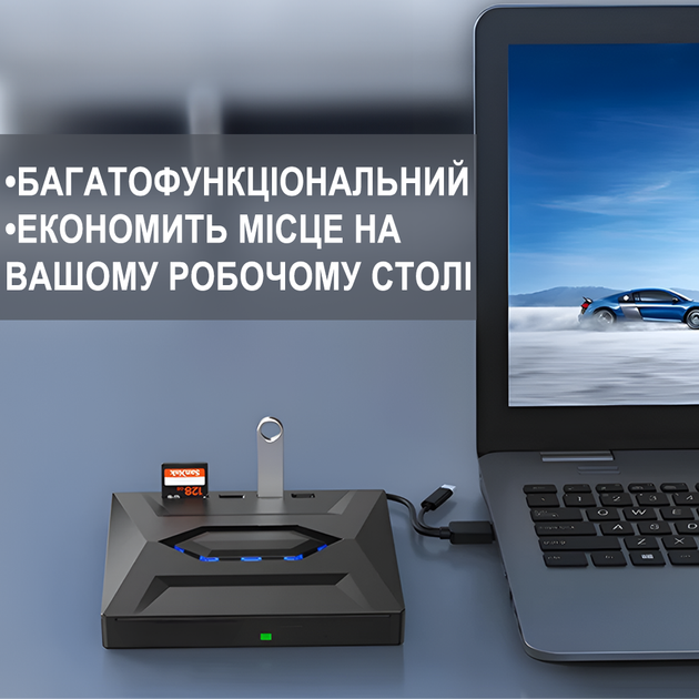 Внешний USB 3.0+Type-C оптический дископривод Addap EDB-03, портативный дисковод для компьютера, ноутбука, макбука | считыватели CD-RW, DVD-RW, DVD-RAM, DVD-ROM - изображение 7