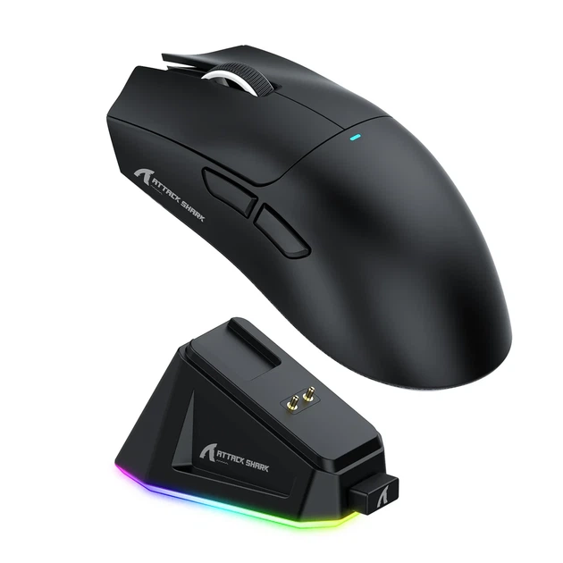 Игровая беспроводная мышка Attack Shark X11 (63g) (RGB) Черная