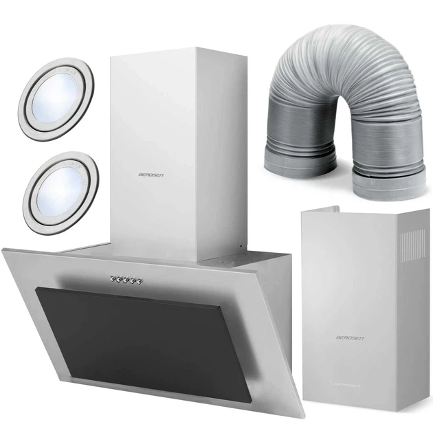 Витяжка кухонна 60см Inox + чорний BT-209 - Фото 1 Витяжка кухонна 60см Inox + чорний BT-209 - изображение 1