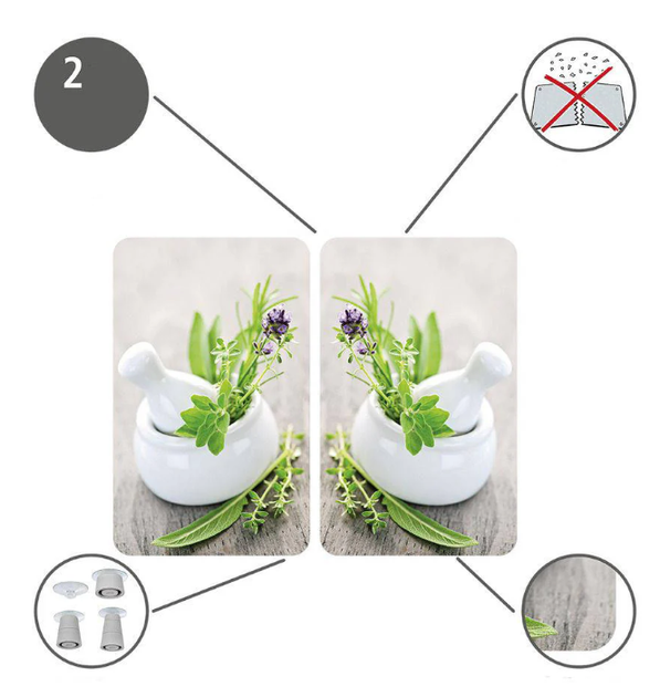 Płyty ochronne  na kuchenkę Wenko Herb Garden 2 szt 52 x 30 cm (4008838107539) - obraz 10