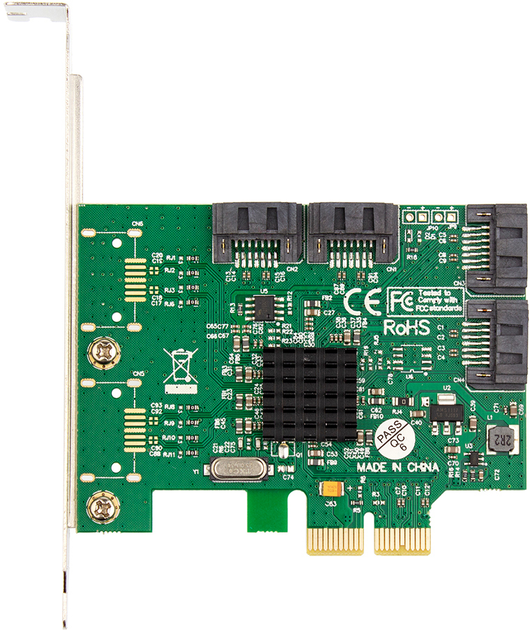Контроллер Frime PCI-E x2 RAID SataIII 6Gbps 4 канала, 88SE9230 (ECF-PCIE4sRAID001.LP) - изображение 1