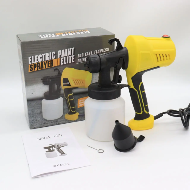 Фарборозпилювач 800 мл / Розпилювач для фарби / Краскопульт Electric Paint Sprayer E8 (L) - изображение 10