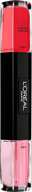 Лак для нігтів L'Oreal Paris Infallible 2 в 1 020 Fuschia For Life 2 x 5 мл (30110441) - зображення 1