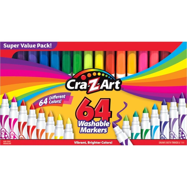 Набор маркеров на водной основе для рисования Cra-Z-Art 01342CRA 64 шт. - изображение 3