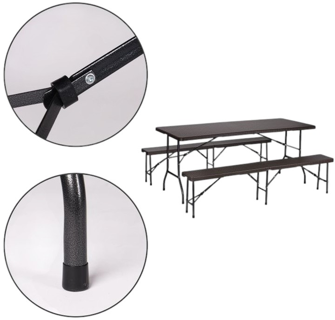 Zestaw mebli ogrodowych ModernHome by Multistore (RZK-180B+2PCS RBK-18) - obraz 11