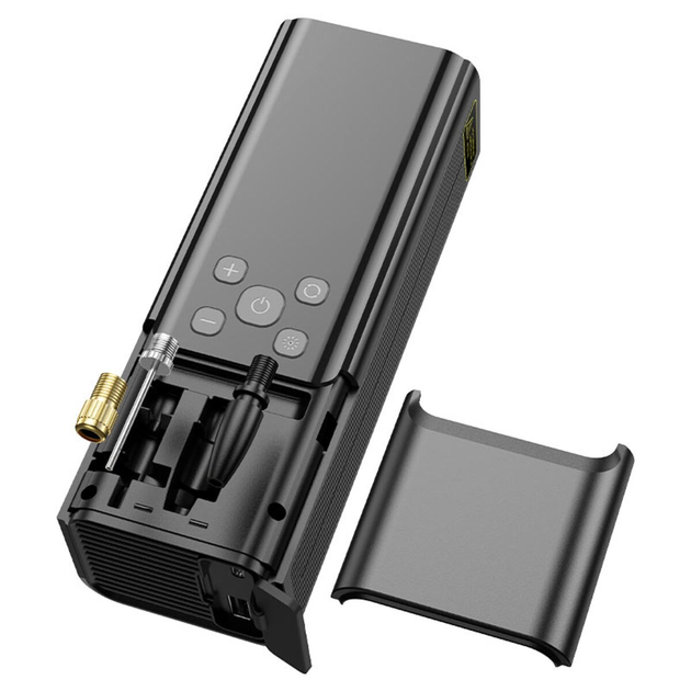 Автомобильный насос HOCO ZP7 Maddy Portable Smart Air Pump 5000mAh Black (6942007614511) - изображение 7