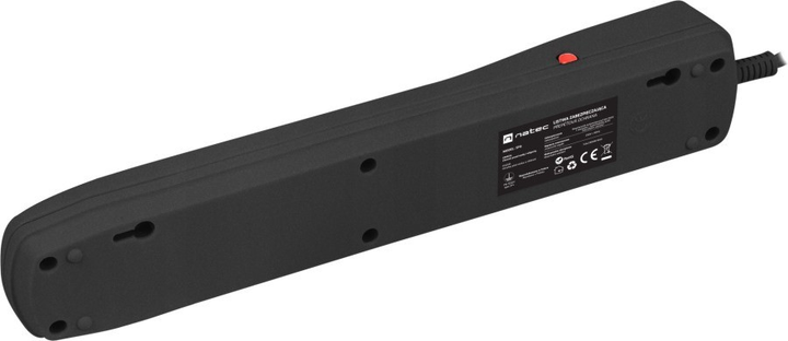 Listwa przeciwprzepięciowa Natec Bercy 400 5 gniazd 1.5 m Black (NSP-1713) - obraz 4
