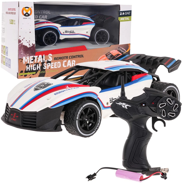 Металевий автомобіль Ramiz Speed 1:20 R/C Білий (5903864947700) - зображення 1