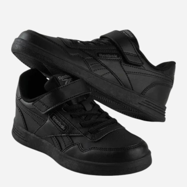 Дитячі кросівки для хлопчика Reebok Court Advance Elastic & Top Strap 100222425 31.5 (1US) Чорні (1200161503573) - зображення 4