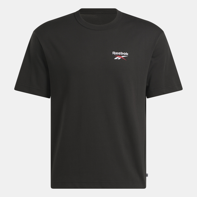 Футболка бавовняна довга чоловіча Reebok Gs Hs Shaq Logo Tee 100218843 L Чорна (1200161542459) - зображення 4