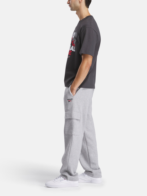 Футболка бавовняна довга чоловіча Reebok Gs Hs Shaq Spiral Tee 100218842 M Темно-сіра (1200161542381) - зображення 3