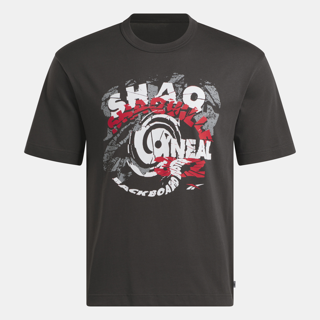 Футболка бавовняна довга чоловіча Reebok Gs Hs Shaq Spiral Tee 100218842 S Темно-сіра (1200161542374) - зображення 4