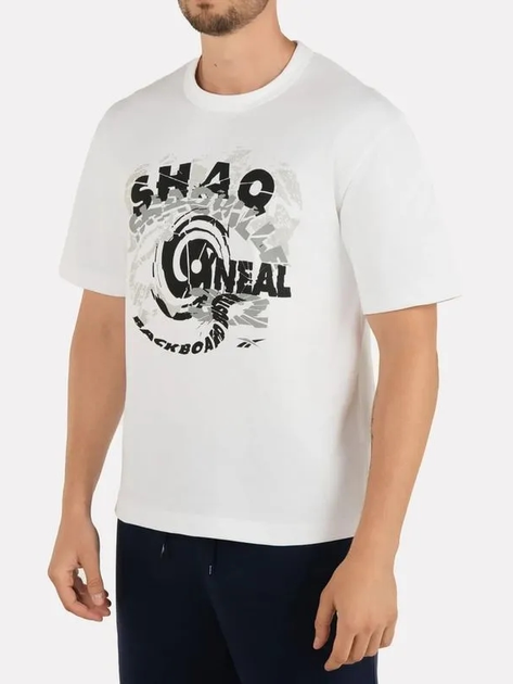Футболка бавовняна довга чоловіча Reebok Gs Hs Shaq Spiral Tee 100218841 S Біла (1200161542312) - зображення 5