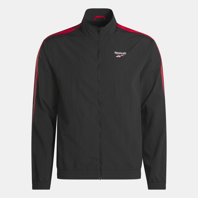 Спортивна вітрівка чоловіча Reebok Ri Cross Check Woven Top 100215495 L Чорна (1200161367854) - зображення 4