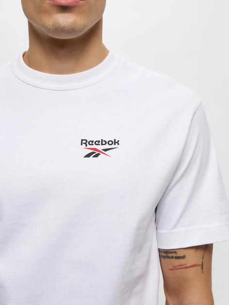 Футболка бавовняна довга чоловіча Reebok Gs Hs Shaq Logo Tee 100218844 2XL Біла (1200161542534) - зображення 4