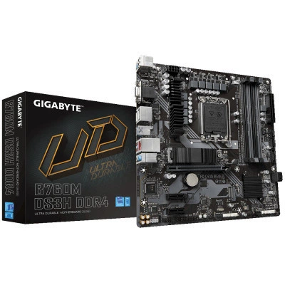 Материнська плата GIGABYTE B760M DS3H DDR4 - Фото 1 Материнська плата GIGABYTE B760M DS3H DDR4 - зображення 1