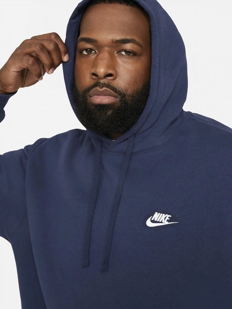 Худі бавовняне утеплене чоловіча Nike M Nsw Club Hoodie Po Bb BV2654-410 XL Темно-синє (193147705461) - зображення 3