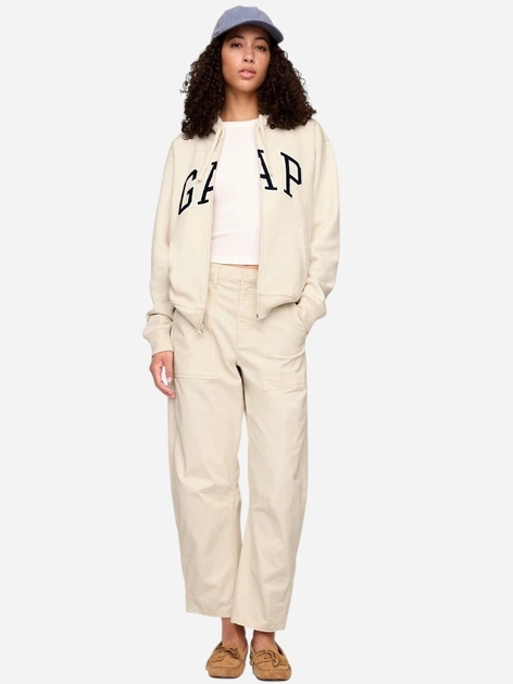Толстовка на блискавці з капюшоном жіноча GAP 831200-03 XL Пшенична (1200138849840) - зображення 3