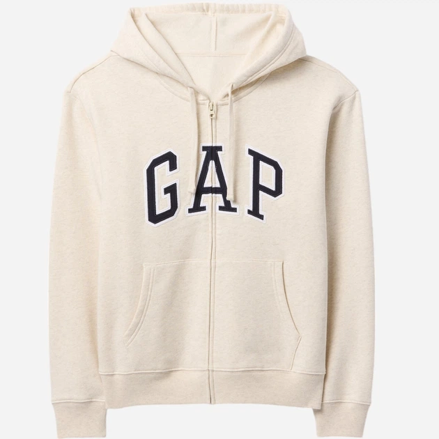 Толстовка на блискавці з капюшоном жіноча GAP 831200-03 XL Пшенична (1200138849840) - зображення 5