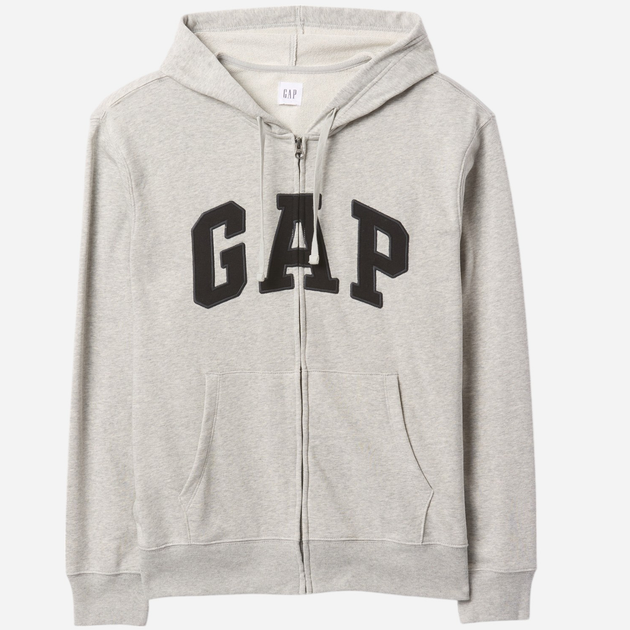 Bluza męska rozpinana streetwear z kapturem GAP 868454-09 L Szara - obraz 4