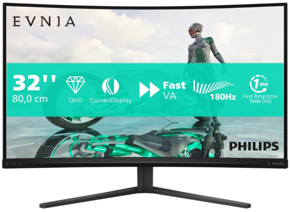 Монiтор 31.5" Philips Evnia 32M2C3500L/00 Black - изображение 2